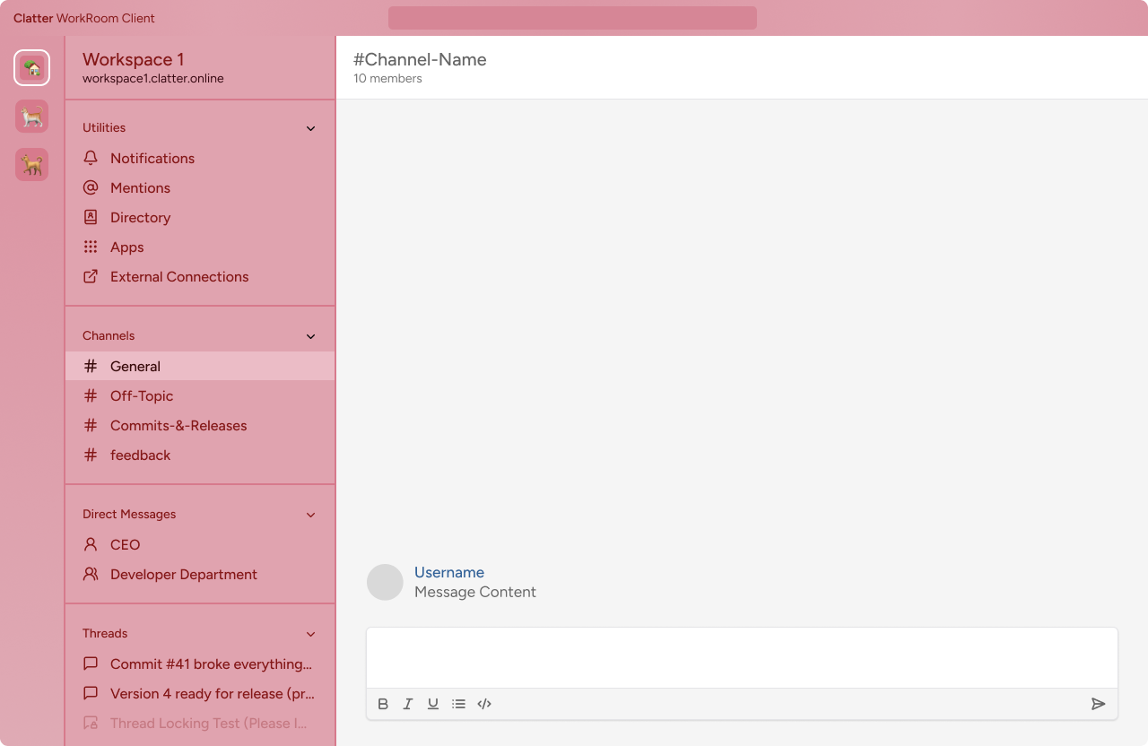 Clatter Client: Cherry Blossom Theme Preview